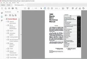 1990 MAZDA MX-5 WORKSHOP MANUAL