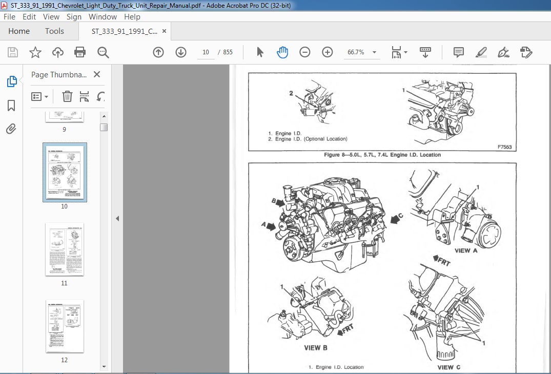 1991 Chevrolet LIGHT Duty Truck Unit Repair Manual - PDF DOWNLOAD ...