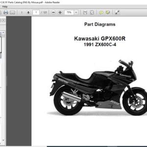 1991 Kawasaki GPX600R ZX600C-4 Part Diagrams Manual - PDF DOWNLOAD