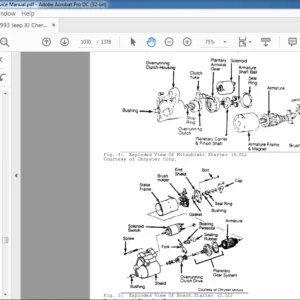 1993 Jeep XJ Cherokee 2.5L 4-CYL - VIN [P] Service Manual - PDF DOWNLOAD