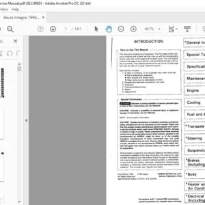 1994-1997 Acura Integra Service Manual