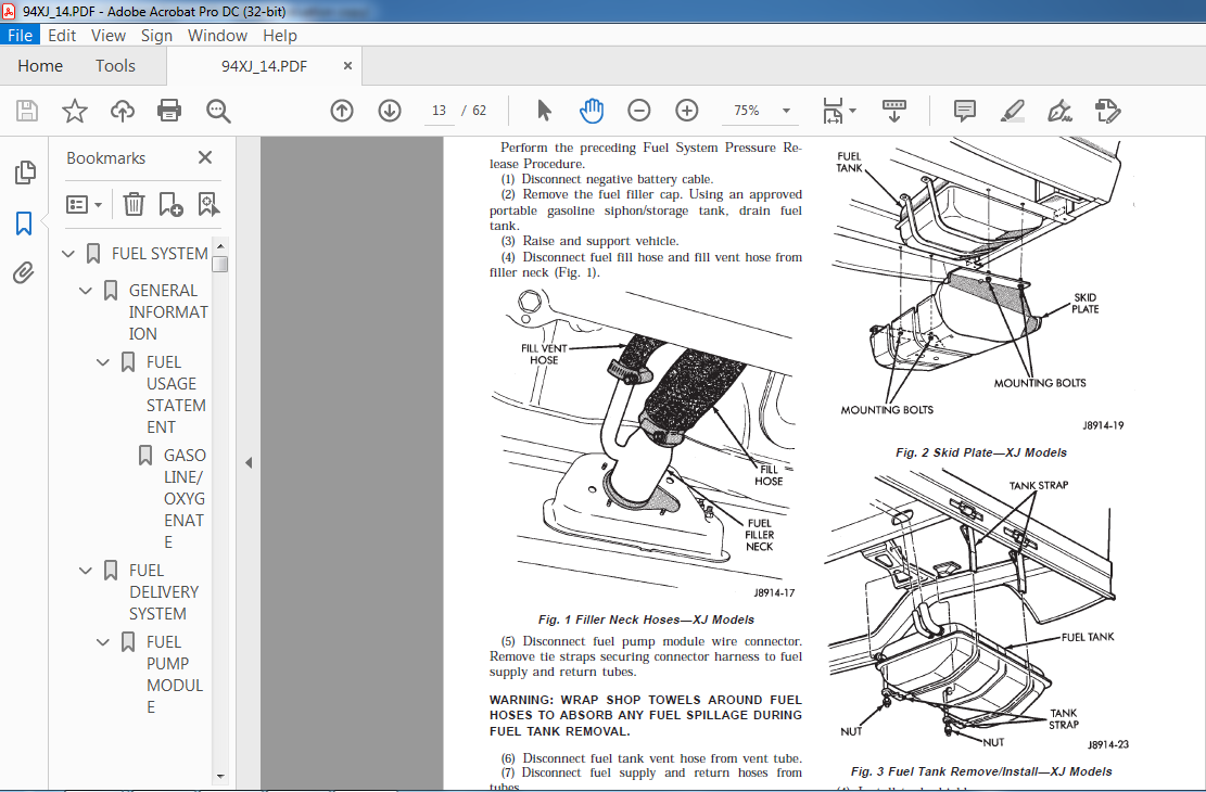 1994 Jeep XJ Cherokee Service Manual - PDF DOWNLOAD - HeyDownloads ...