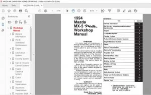 1994 MAZDA MX-5 MIATA WORKSHOP MANUAL