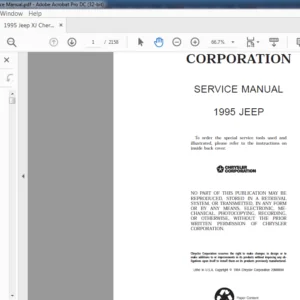 1995 Jeep XJ Cherokee Service Manual - PDF DOWNLOAD