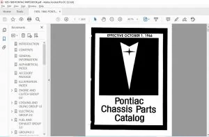 1996 PONTIAC CHASSIS PARTS CATALOG MANUAL