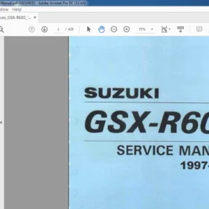 1997-2000 Suzuki GSX-R600 Service Manual - PDF DOWNLOAD