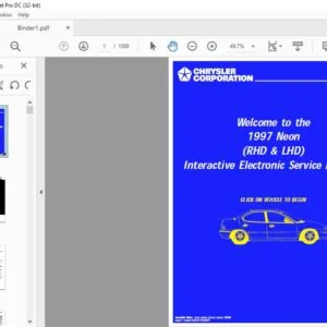 1997 Chrysler neon RHD LHD Interactive Electronic Service Manual