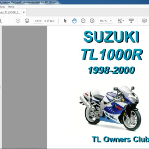 1998- 2000 SUZUKI TL 1000R PARTS MANUAL - PDF DOWNLOAD
