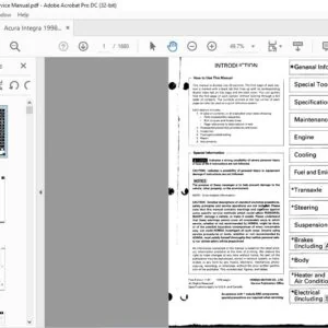 1998-2001 Acura Integra Service Manual