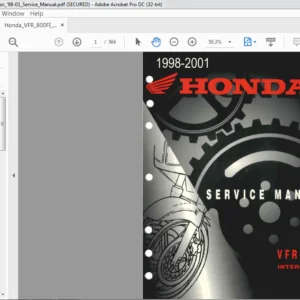 1998 - 2001 HONDA VFR800F1 INTERCEPTOR SERVICE MANUAL - PDF DOWNLOAD