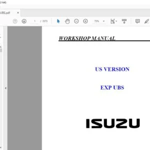 1998-2002 ISUZU EXP UBS WORKSHOP MANUAL