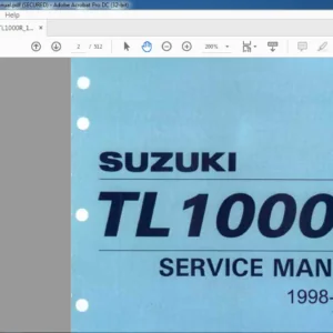 1998 - 2002 SUZUKI TL 1000R SERVICE MANUAL  -PDF DOWNLOAD