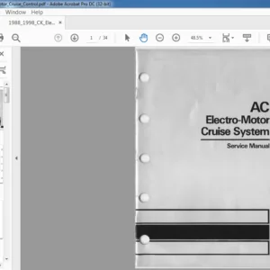 1998 AC ELECTRO-MOTOR CRUISE SYSTEM Service Manual