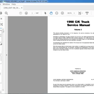 1998 GMC CK Truck Service Manual