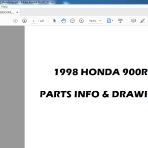 1998 HONDA 900RR PARTS INFO & DRAWINGS - PDF DOWNLOAD