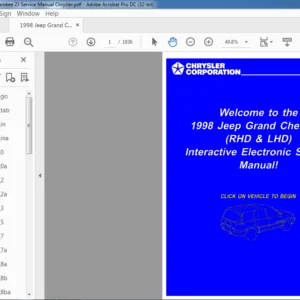 1998 Jeep Grand Cherokee (RHD & LHD) Electrical Service Manual - PDF DOWNLOAD
