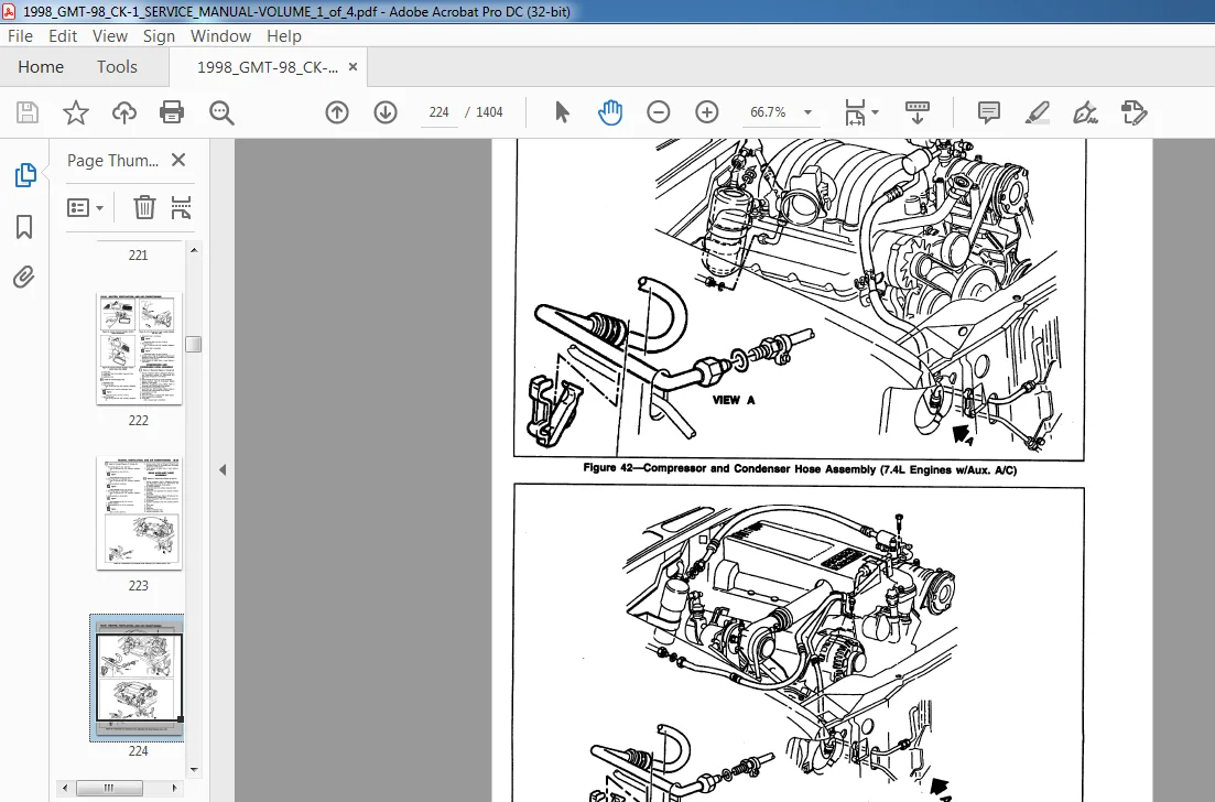 1998 Chevrolet 98 CK Truck Service Manual 