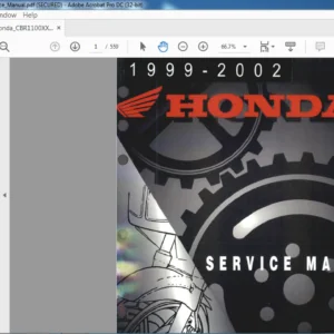 1999 - 2002 HONDA CBR1100XX SERVICE MANUAL - PDF DOWNLOAD