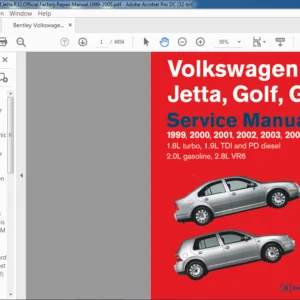 1999-2005 VOLKSWAGEN JETTA GOLF GTI SERVICE MANUAL