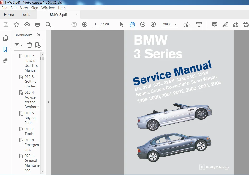 1999-2005 BMW 3 SERIES SERVICE MANUAL 