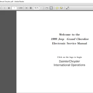 1999 Jeep Grand Cherokee WJ Electronic Service Manual - PDF DOWNLOAD