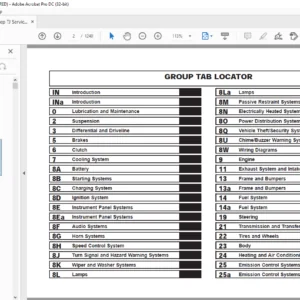 1999 Jeep Wrangler TJ Service Manual - PDF DOWNLOAD