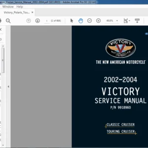 2002-2004 POLARIS NEW AMERICAN MOTORCYCLE PN 9918960 VICTORY SERVICE MANUAL