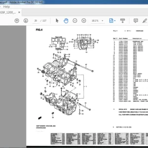 2000-2001 SUZUKI GSF 1200 PARTS MANUAL - PDF DOWNLOAD