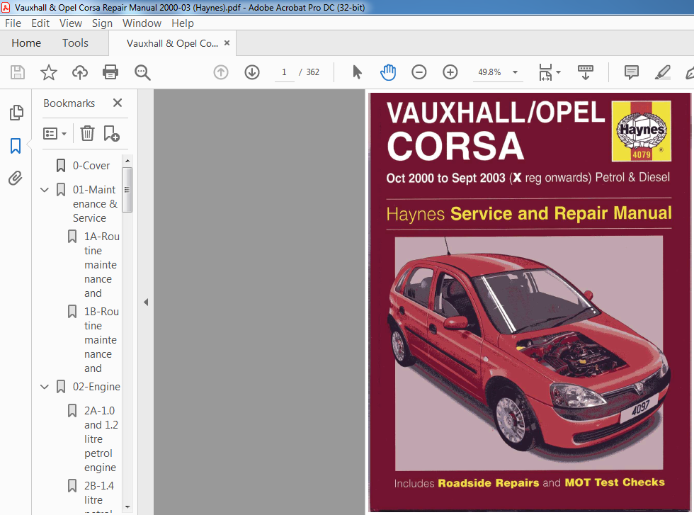 2000-2003 Vauxhall & Opel Corsa Service Repair Manual - PDF DOWNLOAD ...