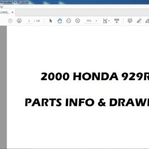 2000 HONDA 929RR PARTS INFO & DRAWINGS - PDF DOWNLOAD