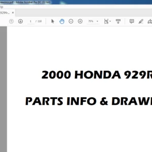 2000 HONDA 929RR PARTS INFO & DRAWINGS - PDF DOWNLOAD