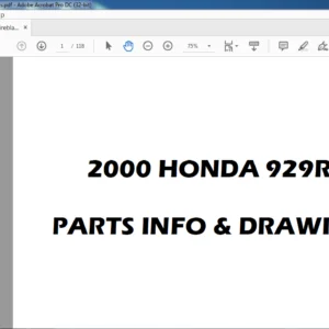 2000 HONDA 929RR PARTS INFO & DRAWINGS MANUAL  - PDF DOWNLOAD