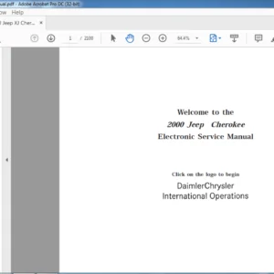 2000 Jeep Cherokee Electronic Service Manual - PDF DOWNLOAD