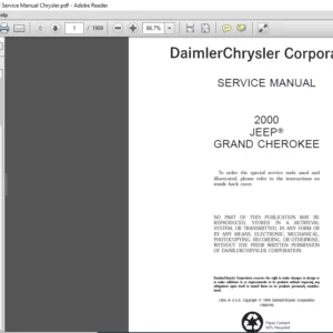 2000 Jeep Grand Cherokee WJ Service Manual - PDF DOWNLOAD