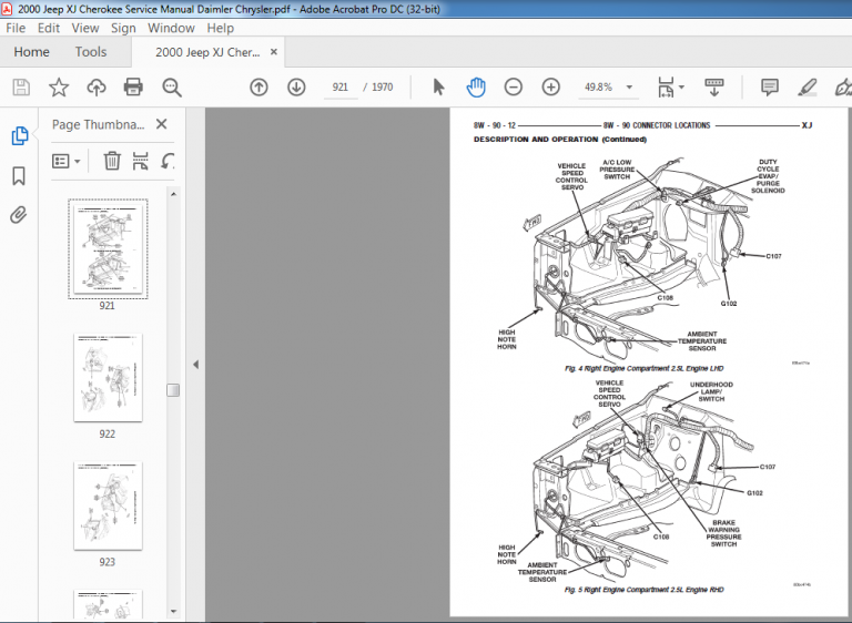 2000 Jeep XJ Cherokee Service Manual - PDF DOWNLOAD - HeyDownloads ...