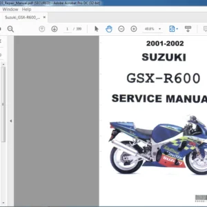 2001-2002 SUZUKI GSX-R600 SERVICE MANUAL - PDF  DOWNLOAD