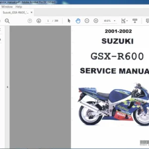 2001-2002 SUZUKI GSX-R600 SERVICE MANUAL  - PDF DOWNLOAD