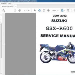 2001-2002 SUZUKI GSX-R600 SERVICE MANUAL
