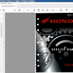 2001-2003 Honda CBR600F4i Service Manual - PDF DOWNLOAD