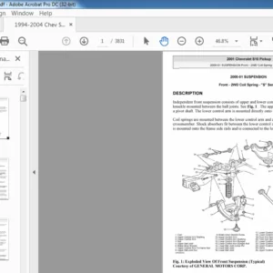 2001 Chevrolet S10 Pickup Service Manual - PDF DOWNLOAD