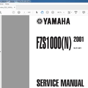 2001 YAMAHA FZS 1000(N) SERVICE MANUAL - PDF DOWNLOAD