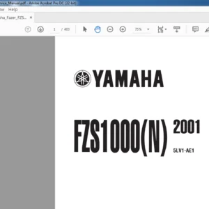 2001 YAMAHA FZS1000(N) SERVICE MANUAL  - PDF DOWNLOAD