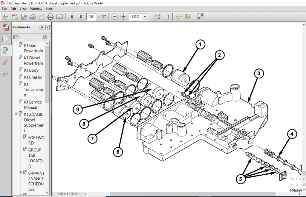 2002 Jeep Liberty Kj 2.5l-2.8l Diesel Supplement - Pdf Download 