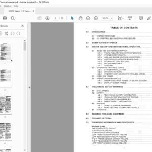2002 Jeep Wrangler TJ Chassis Service Manual - PDF DOWNLOAD