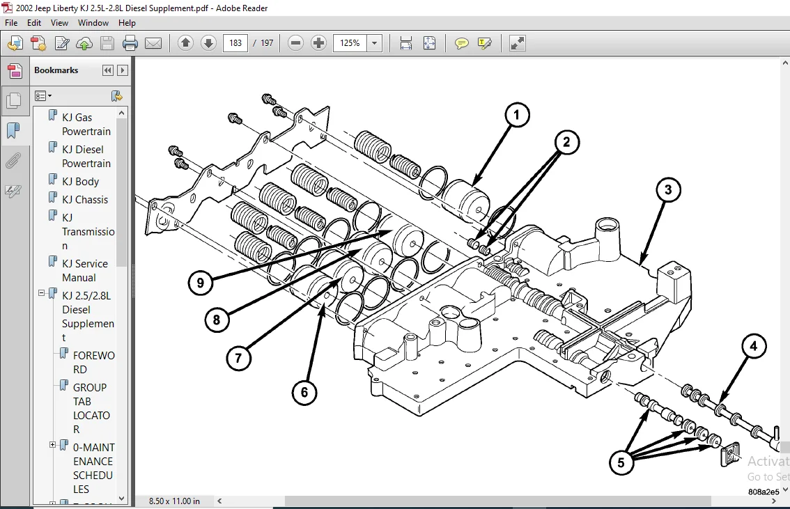 2002 Jeep Liberty KJ 2.5L-2.8L Diesel Supplement - PDF DOWNLOAD