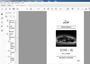 2003-09 Jaguar XJ Workshop Manual - PDF DOWNLOAD