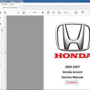 2003-2007 HONDA ACCORD SERVICE MANUAL