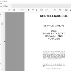 2003 CHRYSLER CARAVAN SERVICE MANUAL