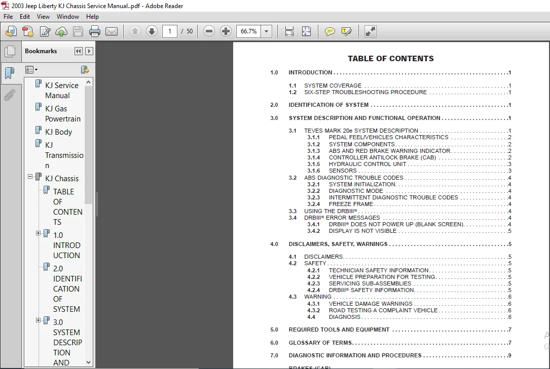 2003 Jeep Liberty KJ Chassis Service Manual 2003 Jeep Liberty KJ Chassis Service Manual