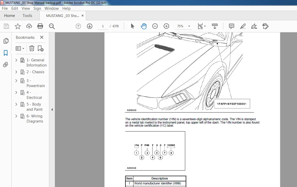 2003 Mustang Workshop Manual 